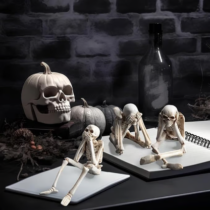 Halloween indoor skeleton statue decoration