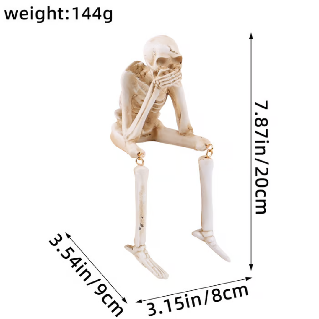 Halloween indoor skeleton statue decoration