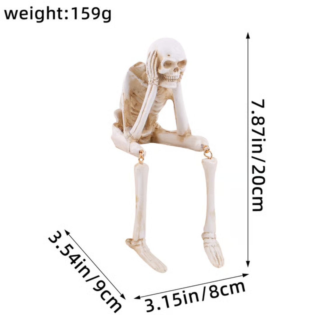 Halloween indoor skeleton statue decoration