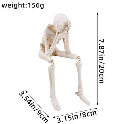 Halloween indoor skeleton statue decoration